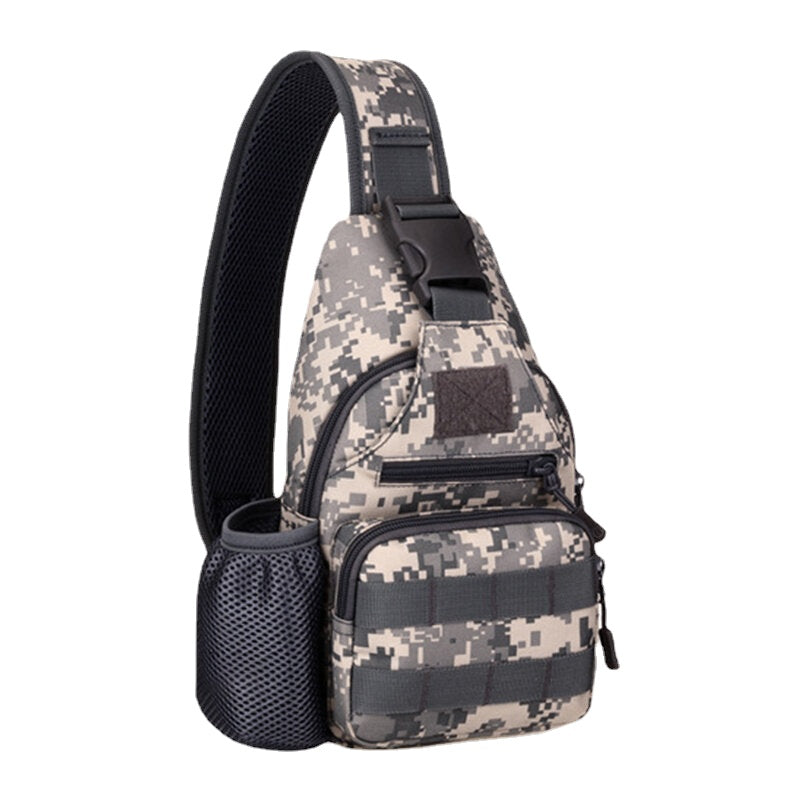 Men's Polyester Camouflage USB Charging Chest Bag Kettle Cover Cycling Sports Chest Bag Single Shoulder Leisure Bag