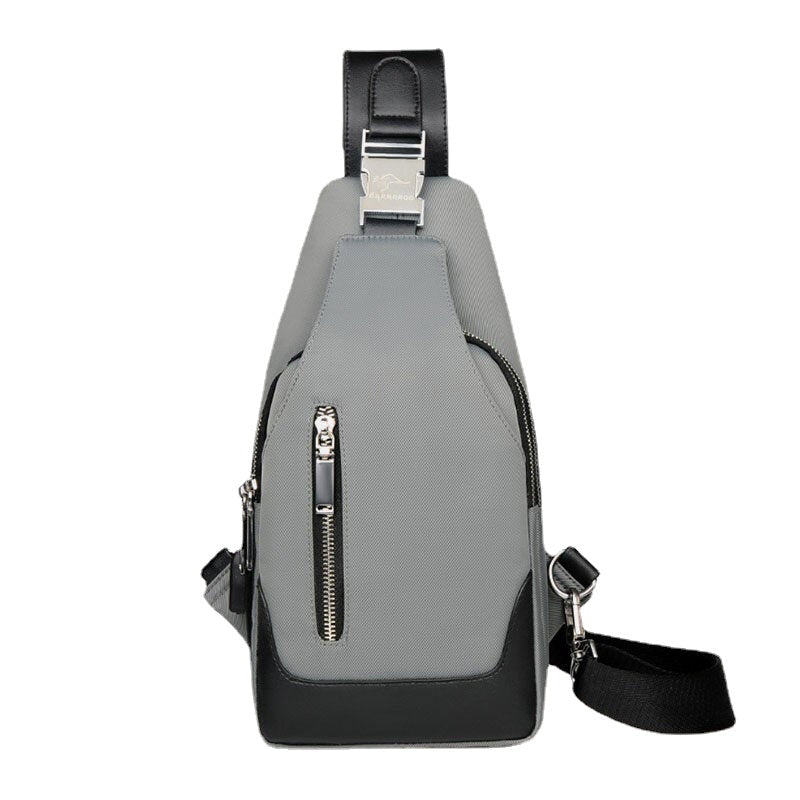 Men Oxford USB Charging Waterproof Casual Outdoor Crossbody Bag Chest Sling