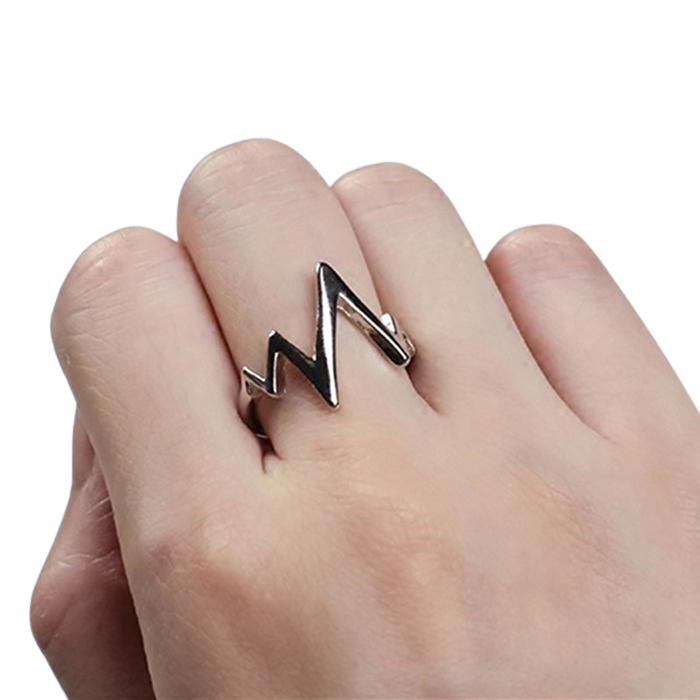 Alloy Fashion Popular Ecg Wave Couples Rings