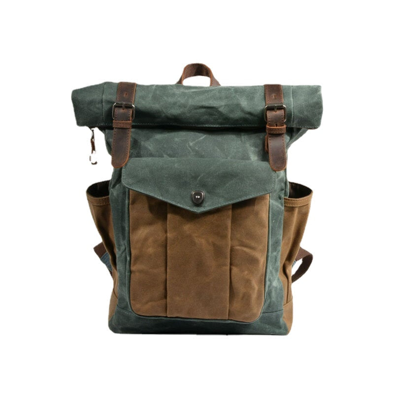 Men Vintage Canvas Travel Bag Waterproof Backpack Sport Climbing