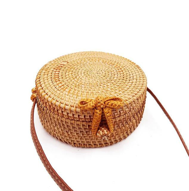 Women Handmade Straw Cross Body Bag Bohemia