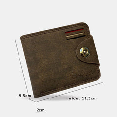 Men PU Leather Large Capacity Multi-card Slot Card Holder Money Clip Driver License Wallet