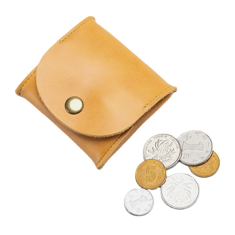 Unisex Genuine Leather Casual Mini Coin Earphone Storage Bag Wallet Coin Bag