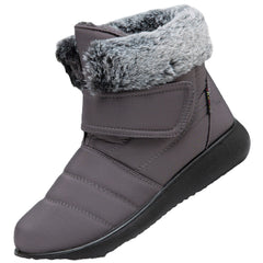 Women Large Size Warm Lined Hook Loop Plus Velvet Ankle Snow Boots