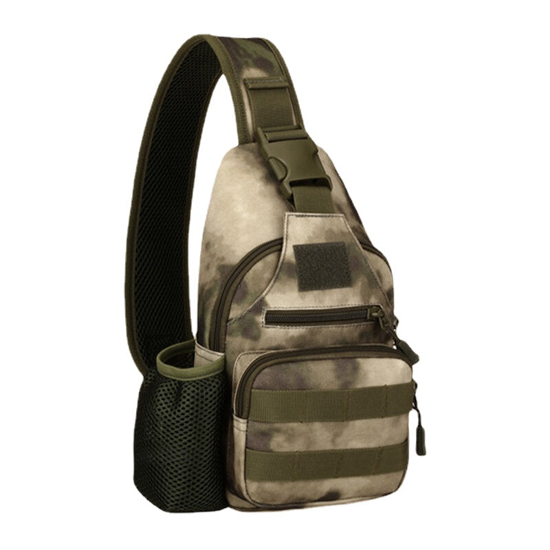 Men's Polyester Camouflage USB Charging Chest Bag Kettle Cover Cycling Sports Chest Bag Single Shoulder Leisure Bag