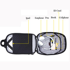 Men Polyester Antitheft Crossbody Bag Business Chest Bag