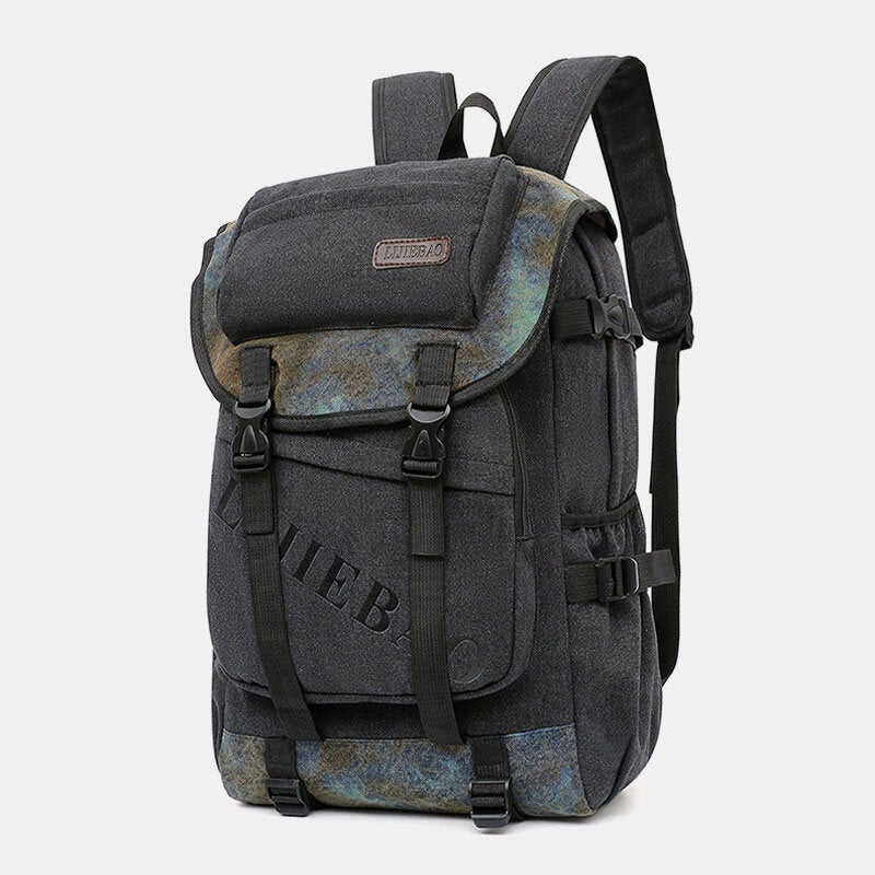 Men Canvas Large Capacity Tactical Outdoor Travelling 14 Inch Laptop Bag School Backpack