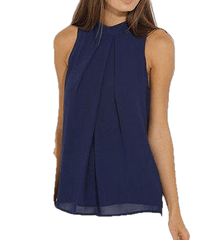 Top Fashion Chiffon Sleeveless Shirt Blouses