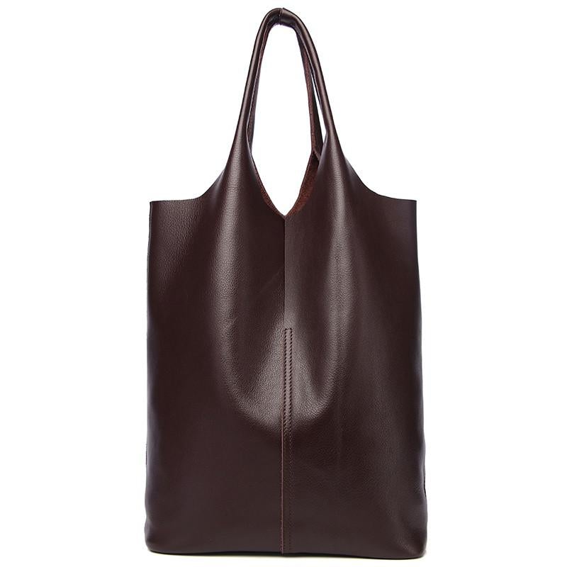 Luxury Soft Genuine Leather Women Shoulder Bag Natural Leather Casual Female Totes Bag Brand Designer Large Lady Handbag