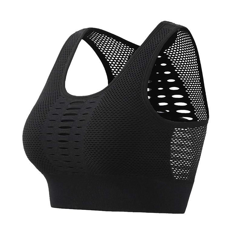 Sexy Mesh Breathable Top Push Up Sports Bra