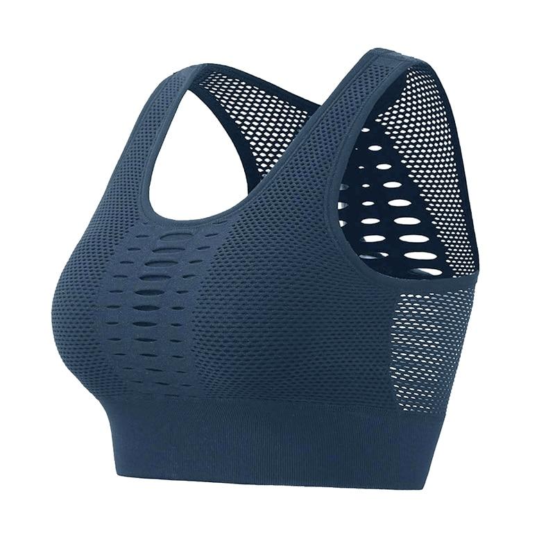 Sexy Mesh Breathable Top Push Up Sports Bra