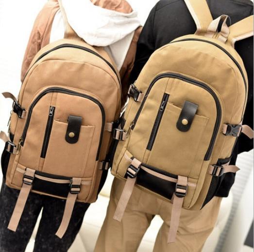 Men Vintage Canvas Backpack Rucksack Travel Sport Schoolbag Camping Bag