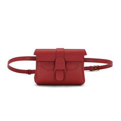 Stylish leather waist pack women Retro Messenger bag leather breast Pouch