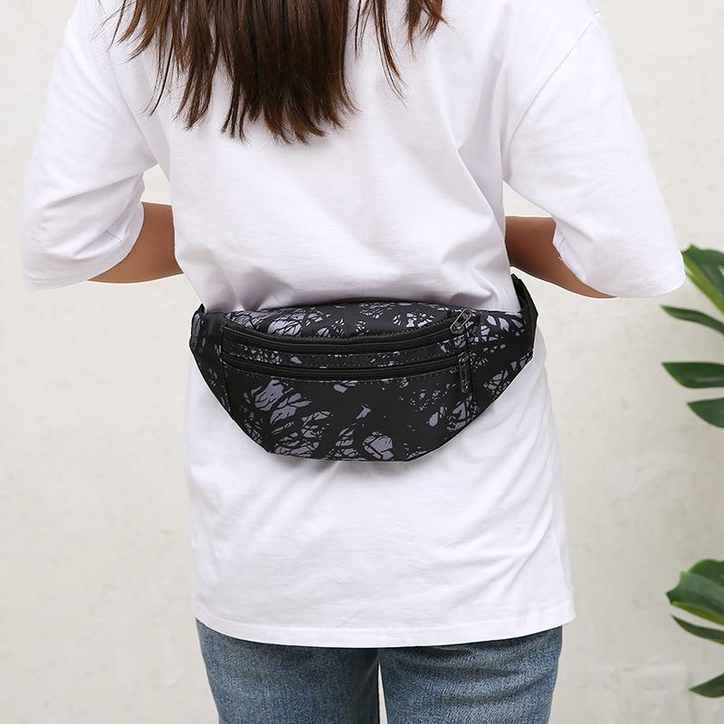 Holographic waist pouch sport run fanny pack men crossbody bag multifunction