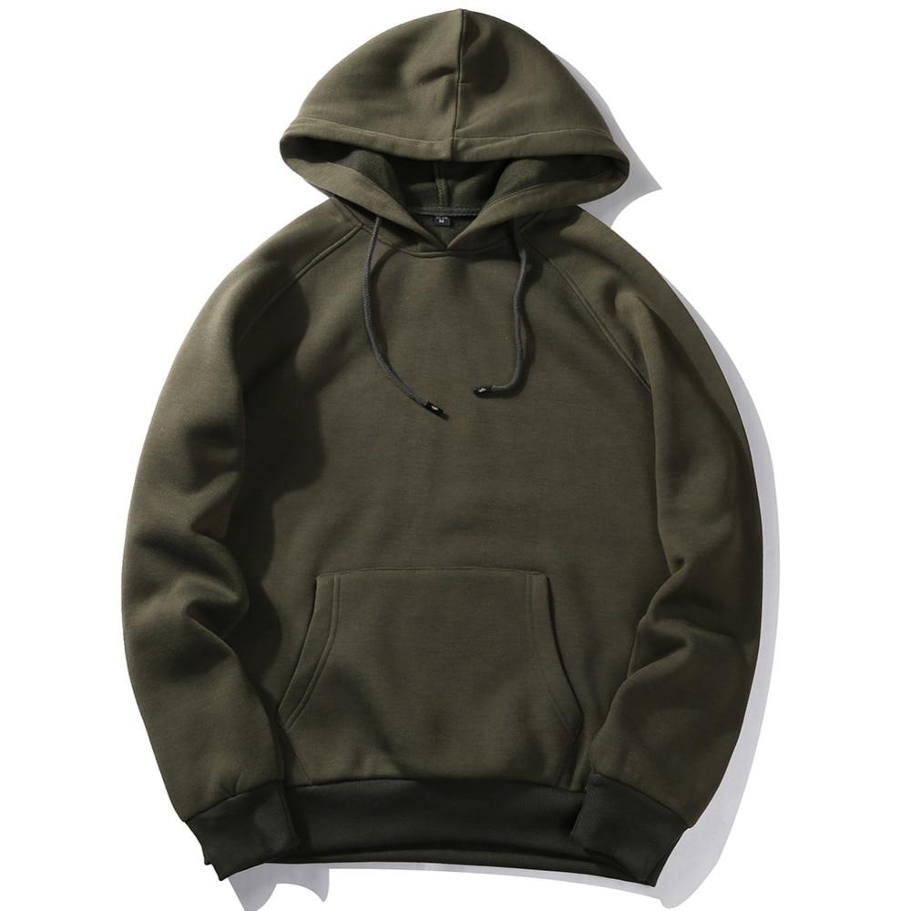 Warm Fleece Hoodies Men Sweatshirts Spring Autumn Hip Hop Streetwear