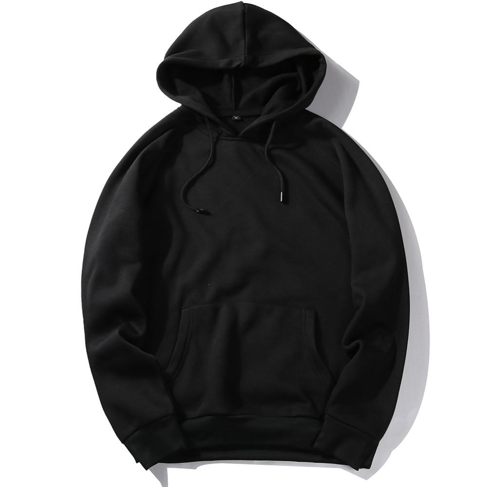 Warm Fleece Hoodies Men Sweatshirts Spring Autumn Hip Hop Streetwear