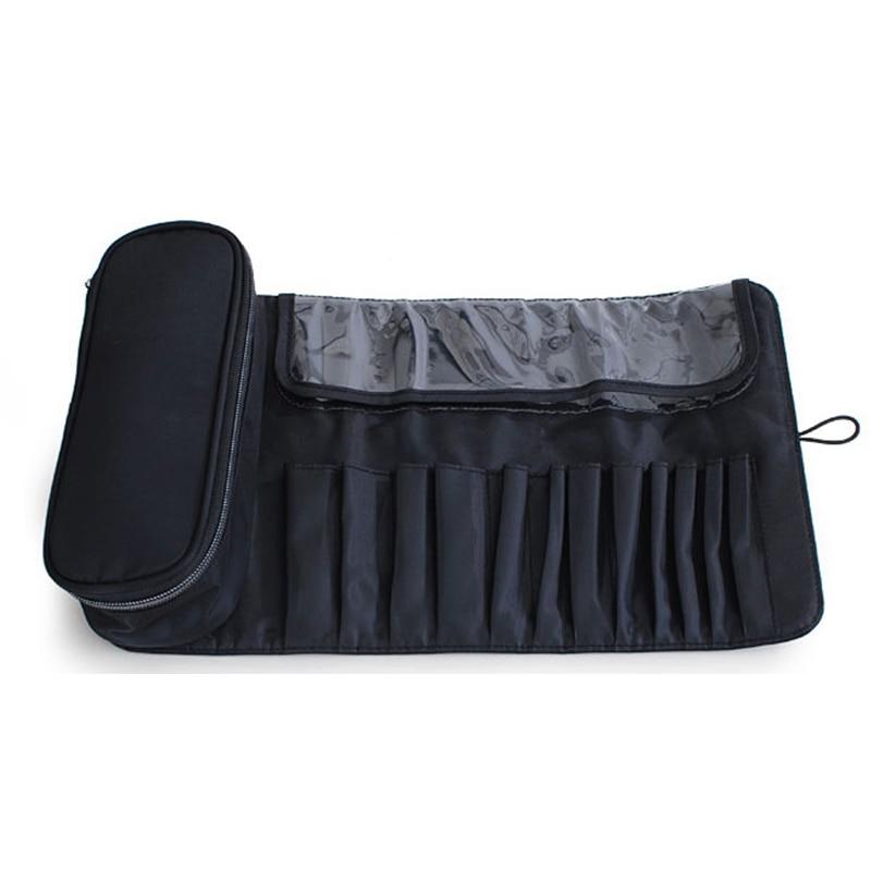 Makeup Bag Women's Cosmetic Brush Travel Organizer Brushes Fold Tools Rolling Bags Waterproof Nylon Case