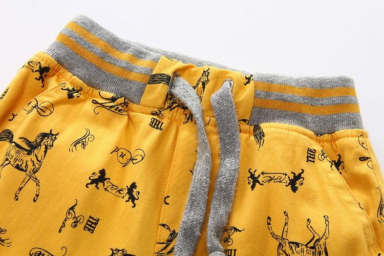 Cartoon Printed Horse Summer Shorts For Unisex Kids - Sheseelady