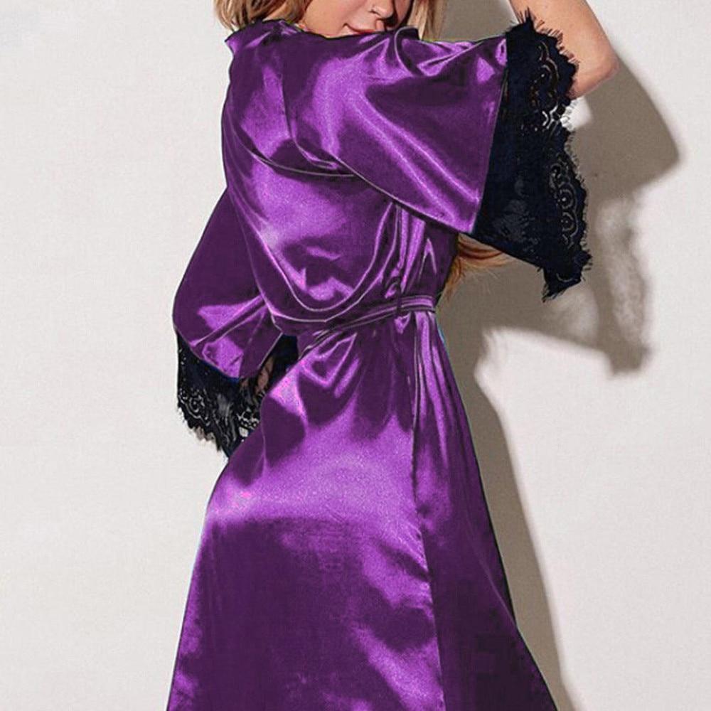 Plus Size Silk Lace Babydoll Lingerie & Bathrobe for Women
