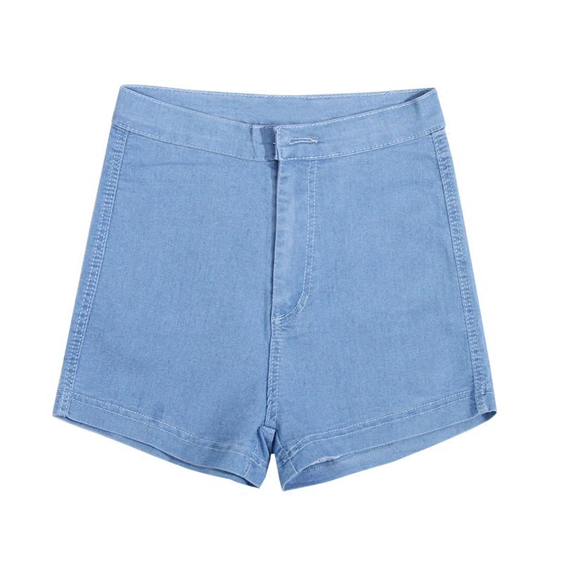 Women Vintage Apparel Slim Bottom Tight-Fitting High Waist Shorts Sexy Denim Shorts