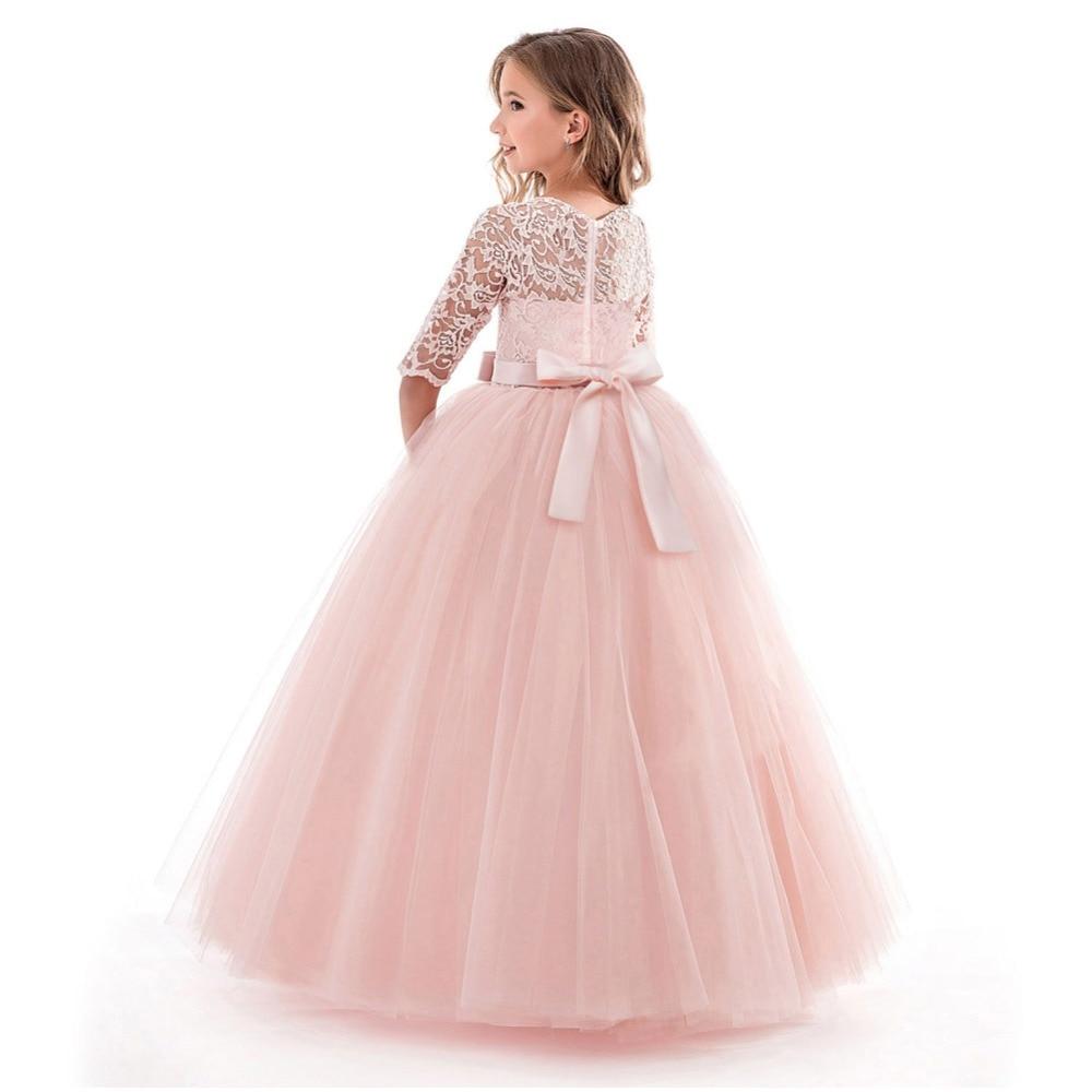 Girls' Long Evening Party Wedding Dress