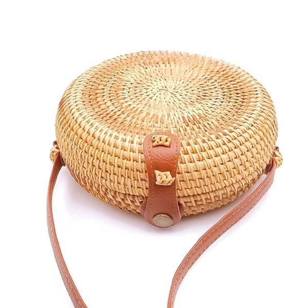 Women Handmade Straw Cross Body Bag Bohemia