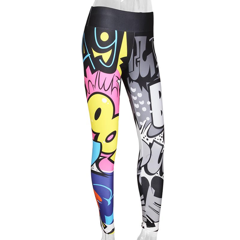 Women Digital Printing Workout Leggings High Waist Push Up