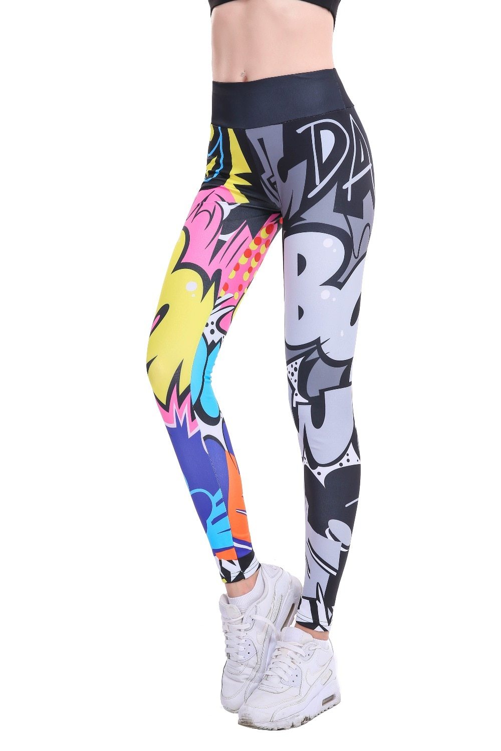 Women Digital Printing Workout Leggings High Waist Push Up