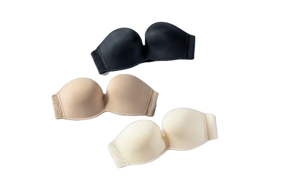 Women's Silicone Bands Strapless Push Up Self Adhesive Plunge Multi-way Bra Full Coverage