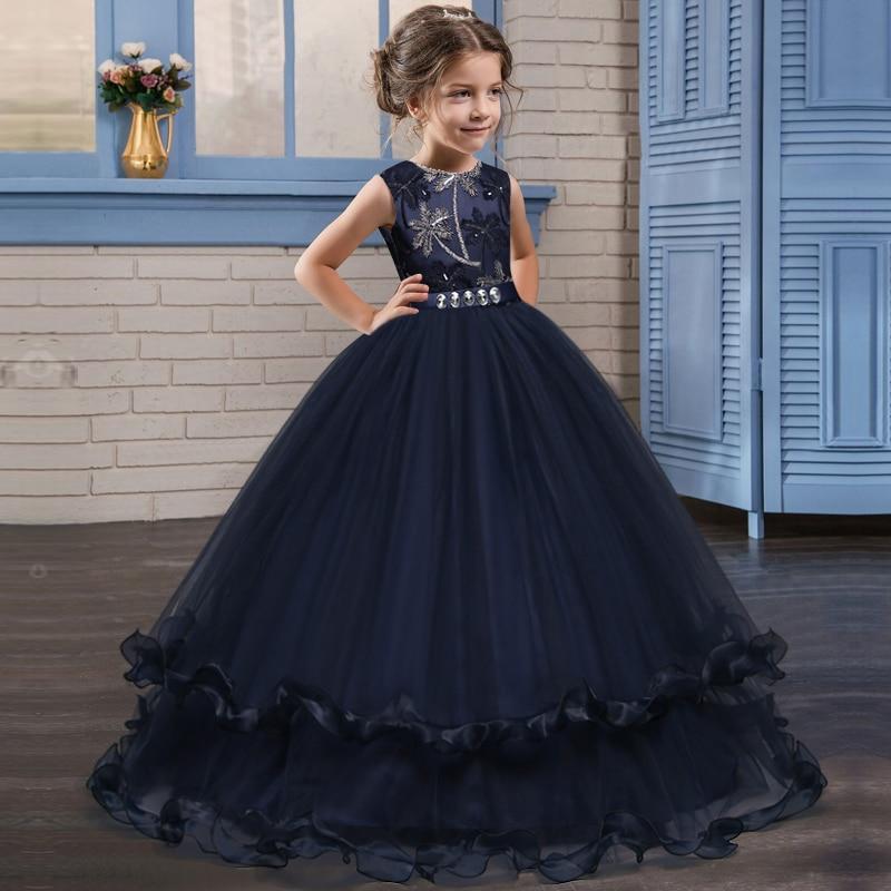 Wedding Party Formal Ball Gown And Embroidery Dresses For Girls