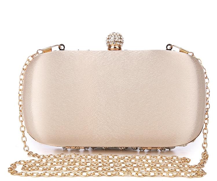 Pu Diamond Rhinestone Pearls Beaded Luxury Bag