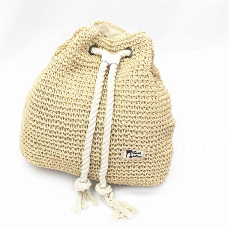 Summer Straw Bag Women Backpack Fashion Rucksack Weaved For Girls Mochila Travel Beach Bags Shoulder