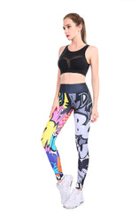 Women Digital Printing Workout Leggings High Waist Push Up