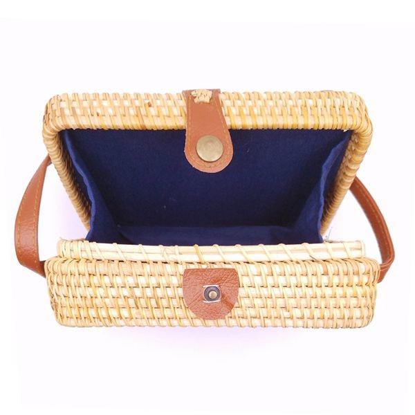 Women Handmade Straw Cross Body Bag Bohemia