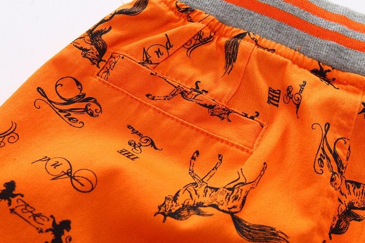 Cartoon Printed Horse Summer Shorts For Unisex Kids - Sheseelady