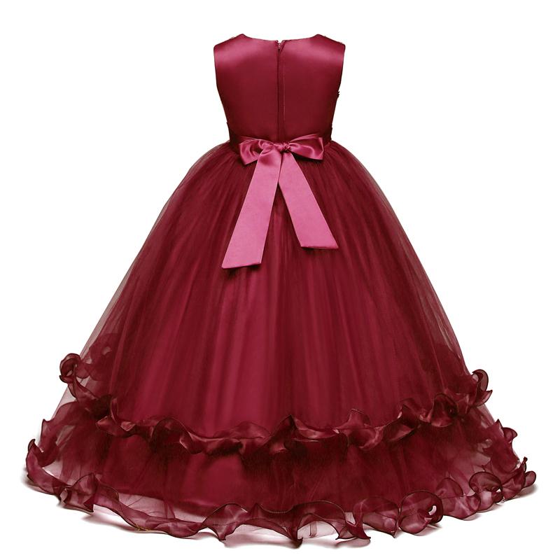 Wedding Party Formal Ball Gown And Embroidery Dresses For Girls