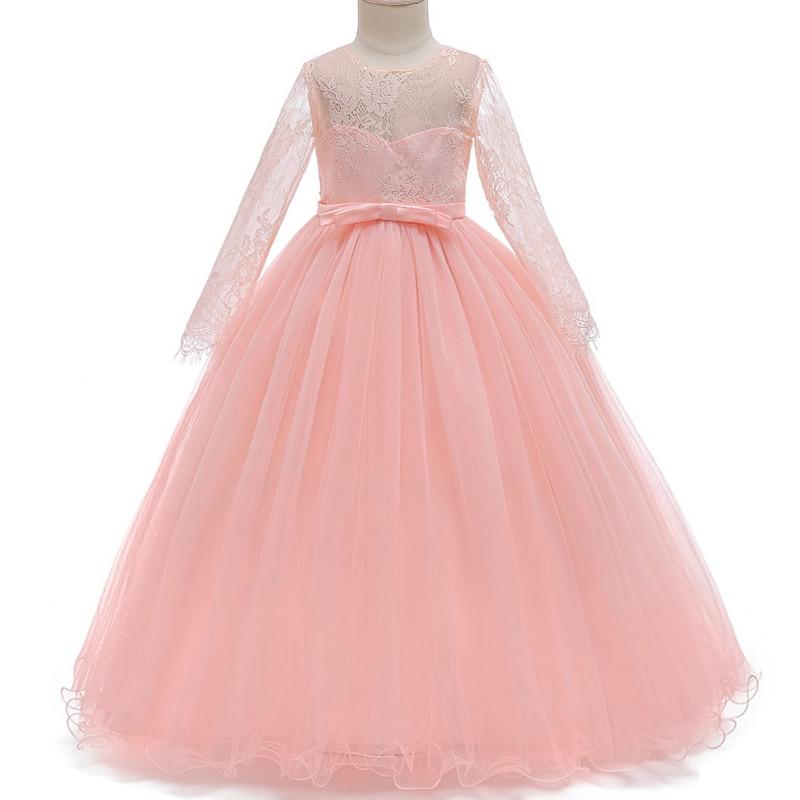 Girls' Long Evening Party Wedding Dress