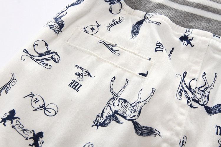 Cartoon Printed Horse Summer Shorts For Unisex Kids - Sheseelady