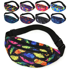 Holographic waist pouch sport run fanny pack men crossbody bag multifunction