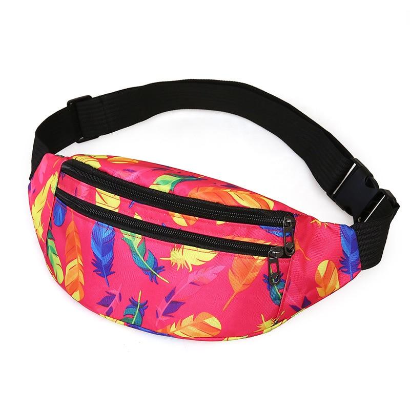 Holographic waist pouch sport run fanny pack men crossbody bag multifunction