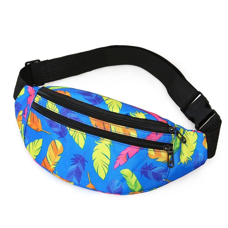 Holographic waist pouch sport run fanny pack men crossbody bag multifunction