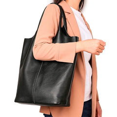 Luxury Soft Genuine Leather Women Shoulder Bag Natural Leather Casual Female Totes Bag Brand Designer Large Lady Handbag