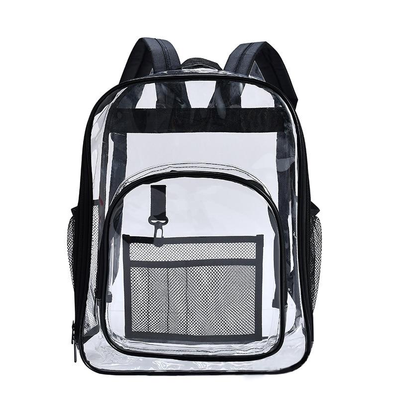 Aosbos PVC Waterproof Transparent School Bag See Through Backpacks High Quality Large Capacity Backpack Solid Clear