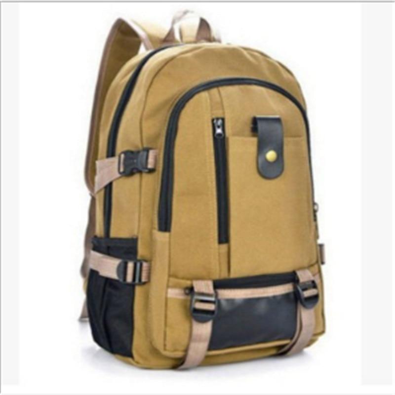 Men Vintage Canvas Backpack Rucksack Travel Sport Schoolbag Camping Bag