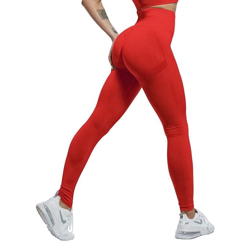 Sexy High Waist Bubble Butt Push Up Leggings - Seamless Slim Fit Fitness Wear