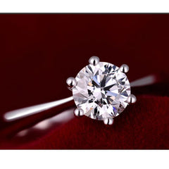 Romantic Wedding Rings Jewelry Cubic Zirconia 925 Sterling