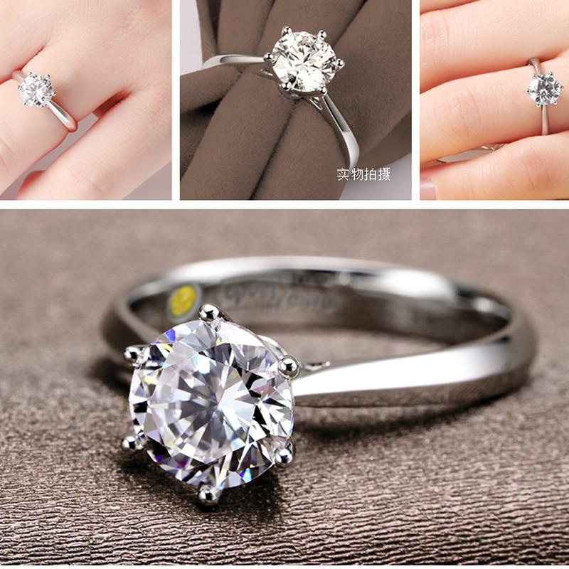 Romantic Wedding Rings Jewelry Cubic Zirconia 925 Sterling