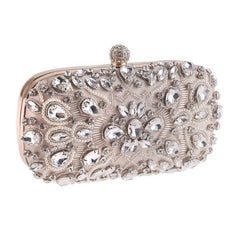 Pu Diamond Rhinestone Pearls Beaded Luxury Bag