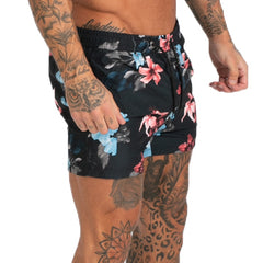 Mens Swimming Trunks Mesh Lining Elastic Drawstring Beach Shorts Fast Dry