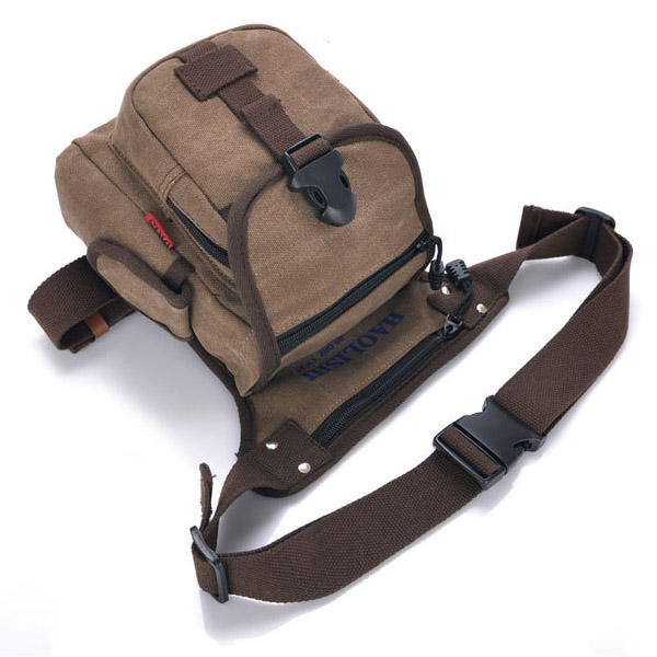 Men Women Casual Canvas Outdoor Sports Waist Bag Camera Bag